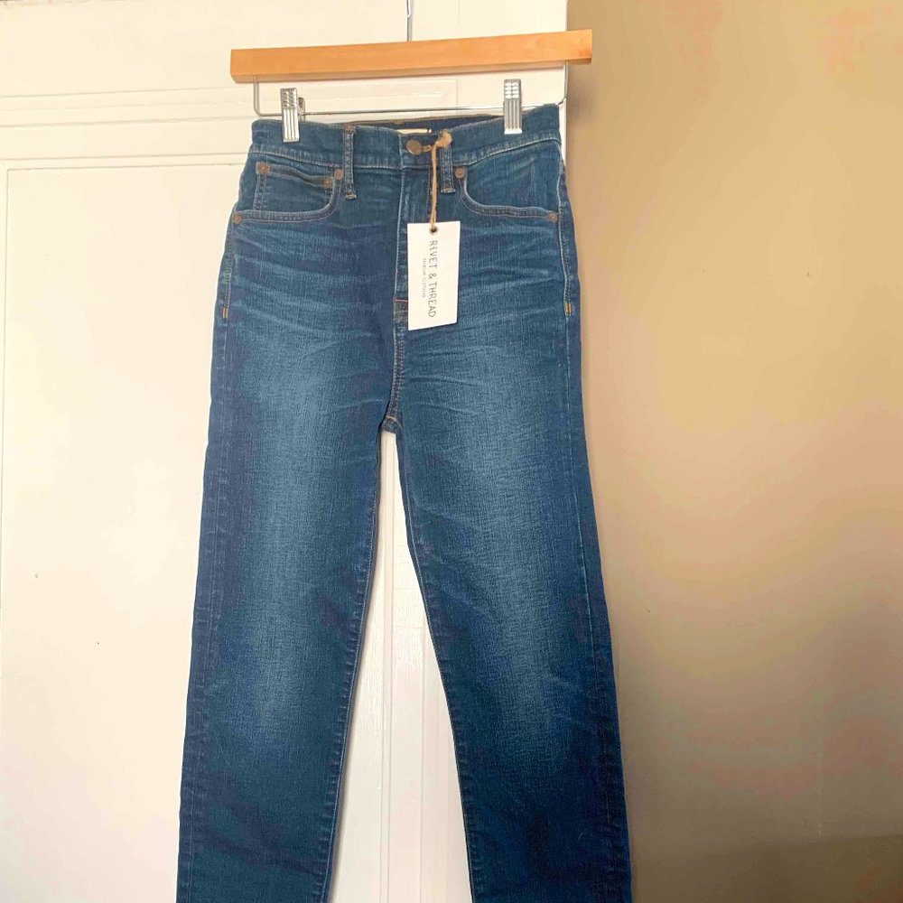 Madewell Rivet & Thread 10" High Rise Skinny Jeans Sz25 NWT